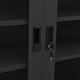 Офис шкаф с плантер, антрацит, 90x40x113 см, стомана Офис шкаф с плантер, антрацит, 90x40x113 см, стомана