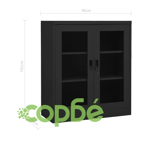 Офис шкаф с плантер, антрацит, 90x40x128 см, стомана на топ цена от sorbe.bg Офис шкаф с плантер, антрацит, 90x40x128 см, стомана ➤ топ цена ➤ sorbe.bg