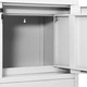 Офис шкаф с плантер, светлосив, 90x40x125 см, стомана Офис шкаф с плантер, светлосив, 90x40x125 см, стомана