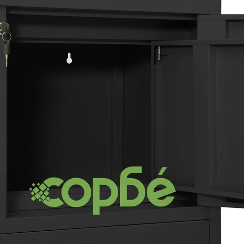 Офис шкаф с плантер, антрацит, 90x40x125 см, стомана на топ цена от sorbe.bg Офис шкаф с плантер, антрацит, 90x40x125 см, стомана ➤ топ цена ➤ sorbe.bg