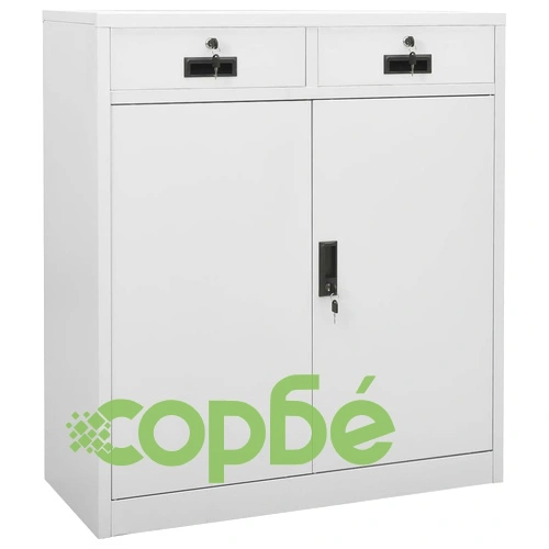 Офис шкаф с плантер, светлосив, 90x40x125 см, стомана на топ цена от sorbe.bg Офис шкаф с плантер, светлосив, 90x40x125 см, стомана ➤ топ цена ➤ sorbe.bg