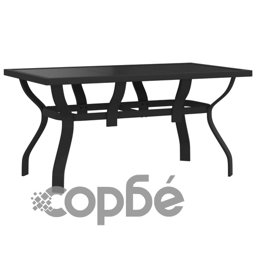 Градински трапезен комплект, 5 части, черен ➤ топ цена ➤ sorbe.bg