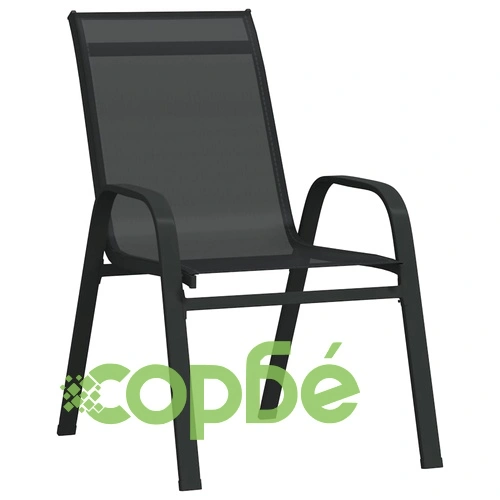 Градински трапезен комплект, 7 части, черен ➤ топ цена ➤ sorbe.bg