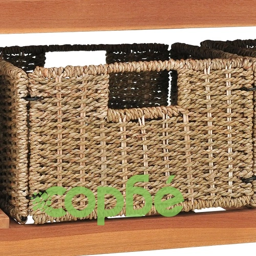 Шкаф за баня с кремави мраморни мивки, тиково дърво масив ➤ топ цена ➤ sorbe.bg