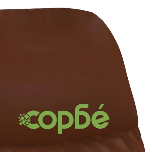 Релакс стол с опора за крака, лъскаво кафяво, изкуствена кожа ➤ топ цена ➤ sorbe.bg
