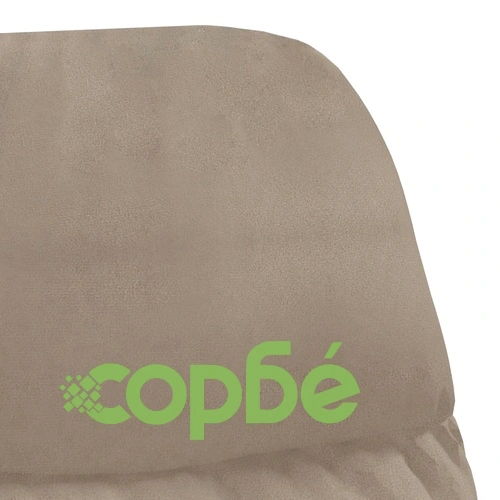 Релакс стол с опора за крака светлосив изкуствена велурена кожа ➤ топ цена ➤ sorbe.bg