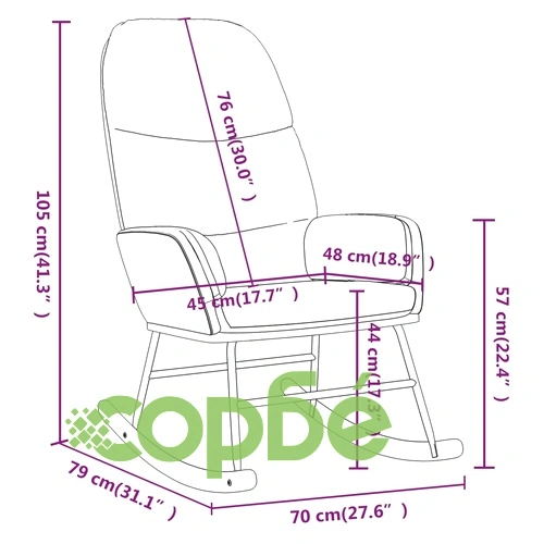 Люлеещ стол с табуретка, кремавобял, Плат ➤ топ цена ➤ sorbe.bg