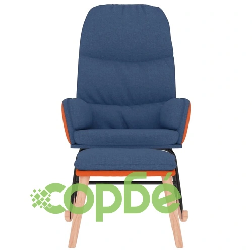 Люлеещ стол с табуретка, син, плат ➤ топ цена ➤ sorbe.bg