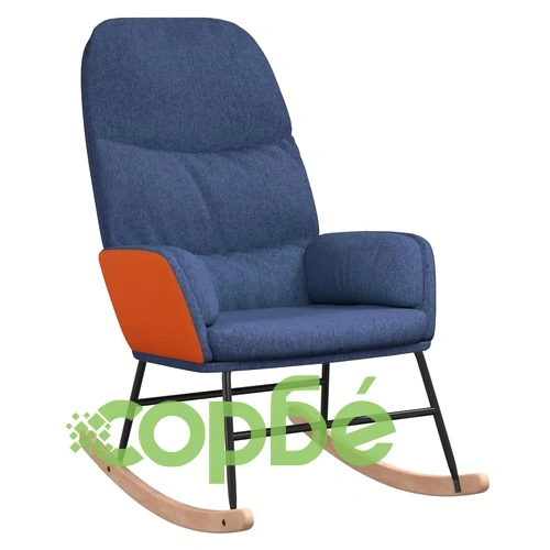 Люлеещ стол с табуретка, син, плат ➤ топ цена ➤ sorbe.bg