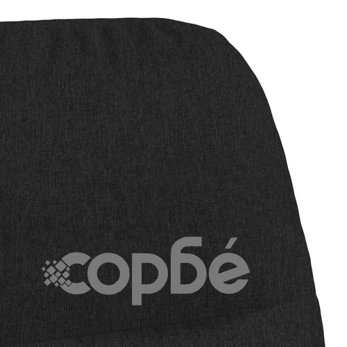 Люлеещ стол с табуретка, черен, плат ➤ топ цена ➤ sorbe.bg