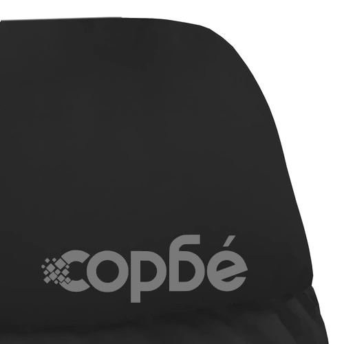 Релаксиращ стол с табуретка, черна, изкуствена кожа ➤ топ цена ➤ sorbe.bg