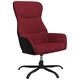Релаксиращ стол с опора за крака, виненочервен, текстил