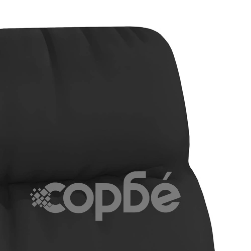 Релакс стол с опора за крака, черна, изкуствена кожа ➤ топ цена ➤ sorbe.bg