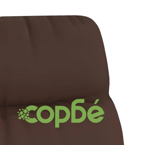 Релаксиращ стол с опора за крака, Кафяв, Изкуствена кожа ➤ топ цена ➤ sorbe.bg
