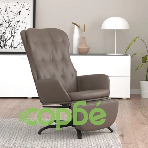 Релаксиращ стол с опора за крака Антрацит Сиво, Изкуствена кожа ➤ топ цена ➤ sorbe.bg