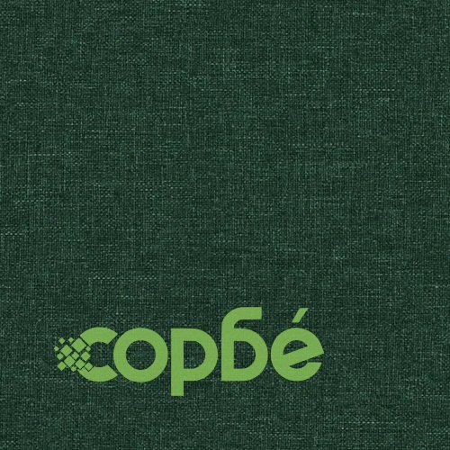 Релакс стол с табуретка, тъмнозелен, текстил ➤ топ цена ➤ sorbe.bg