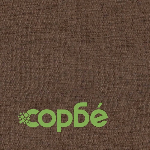 Люлеещ се стол с табуретка, кафяв, плат ➤ топ цена ➤ sorbe.bg