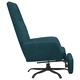 Релакс стол с опора за крака, син, кадифе