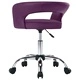 Трапезни столове, 6 бр, лилави, изкуствена кожа