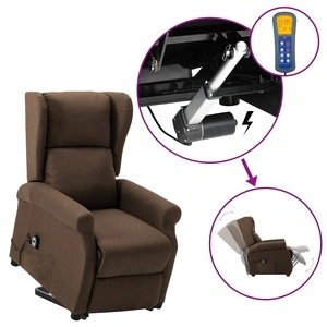 Повдигащ наклоняем стол, кафяв, текстил