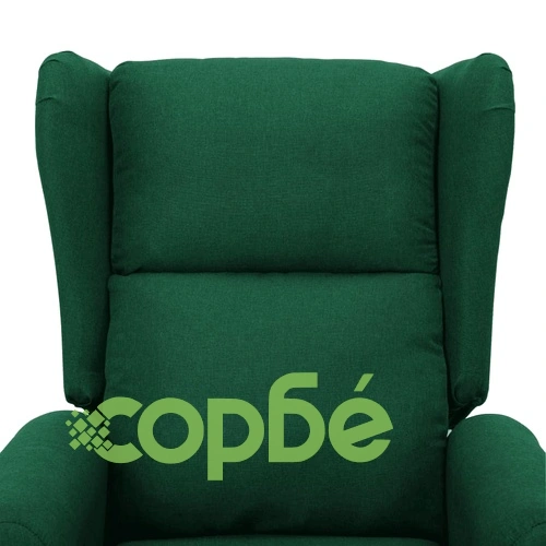 Изправящ стол, тъмнозелен, текстил ➤ топ цена ➤ sorbe.bg