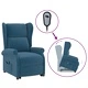 Wingback изправящ стол, син, текстил