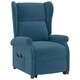 Wingback изправящ стол, син, текстил