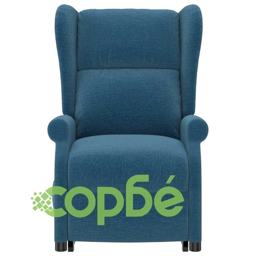 Wingback изправящ стол, син, текстил ➤ топ цена ➤ sorbe.bg
