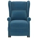 Wingback изправящ стол, син, текстил