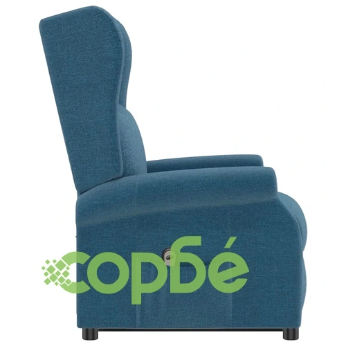 Wingback изправящ стол, син, текстил ➤ топ цена ➤ sorbe.bg