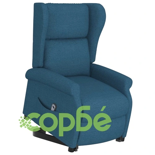 Wingback изправящ стол, син, текстил ➤ топ цена ➤ sorbe.bg
