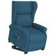 Wingback изправящ стол, син, текстил