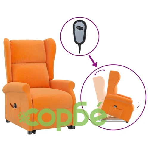 Wingback изправящ стол, светложълт, текстил ➤ топ цена ➤ sorbe.bg