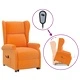 Wingback изправящ стол, светложълт, текстил