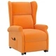 Wingback изправящ стол, светложълт, текстил