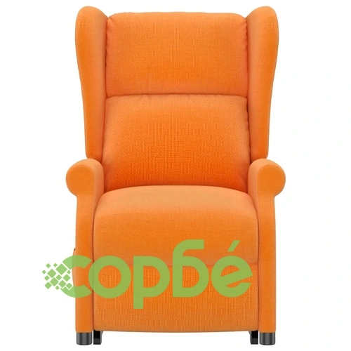 Wingback изправящ стол, светложълт, текстил ➤ топ цена ➤ sorbe.bg