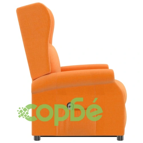 Wingback изправящ стол, светложълт, текстил ➤ топ цена ➤ sorbe.bg