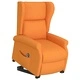 Wingback изправящ стол, светложълт, текстил
