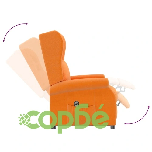 Wingback изправящ стол, светложълт, текстил ➤ топ цена ➤ sorbe.bg