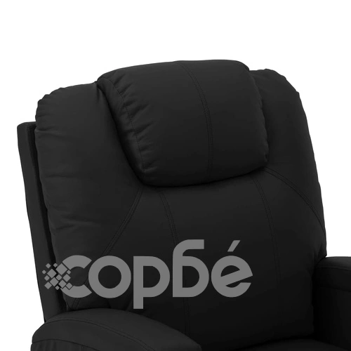 Изправящ стол, черен, изкуствена кожа ➤ топ цена ➤ sorbe.bg