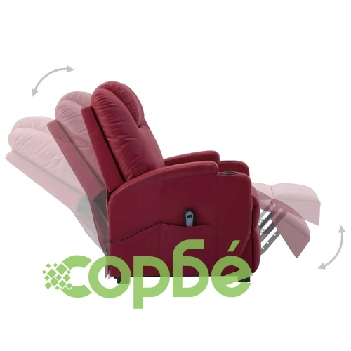 Изправящ стол, виненочервен, изкуствена кожа ➤ топ цена ➤ sorbe.bg