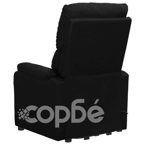 Изправящ стол, черен, текстил ➤ топ цена ➤ sorbe.bg