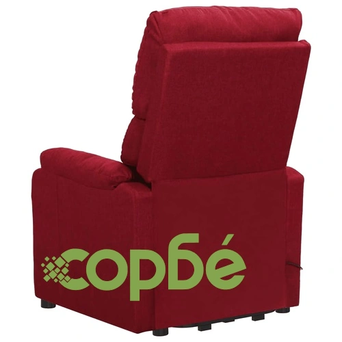 Изправящ стол, виненочервен, текстил ➤ топ цена ➤ sorbe.bg