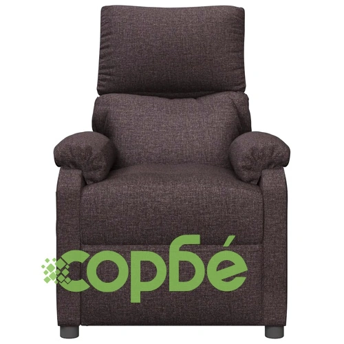 Изправящ стол, тъмнокафяв, текстил ➤ топ цена ➤ sorbe.bg