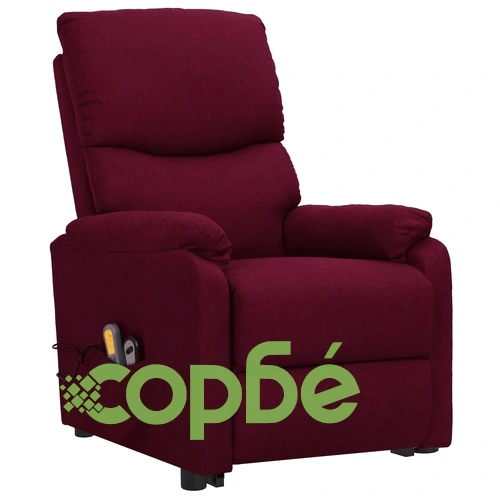 Изправящ масажен стол, лилав, текстил ➤ топ цена ➤ sorbe.bg