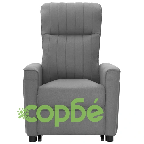 Изправящ стол, светлосив, текстил ➤ топ цена ➤ sorbe.bg