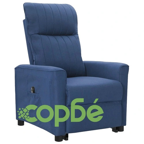 Изправящ стол, син, текстил ➤ топ цена ➤ sorbe.bg