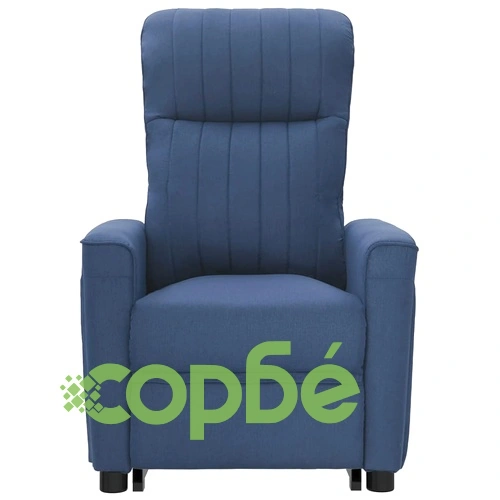 Изправящ стол, син, текстил ➤ топ цена ➤ sorbe.bg