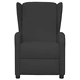 Wingback изправящ стол реклайнер, черна, изкуствена кожа