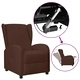 Wingback изправящ стол реклайнер, кафява, изкуствена кожа